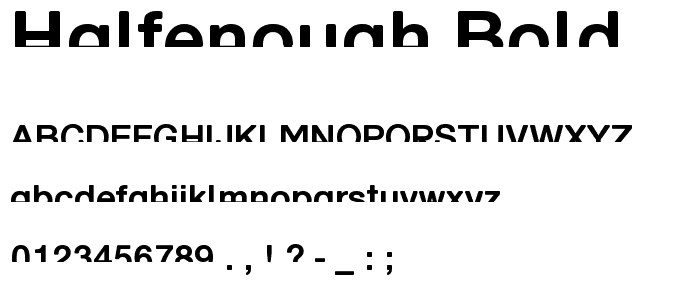 HalfEnough Bold font